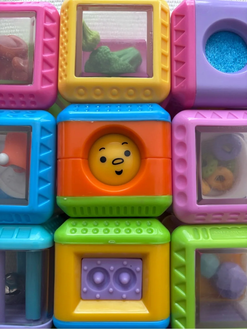 vintage Fisher-Price Peek-a-Boo Sensory Blocks  set of 15